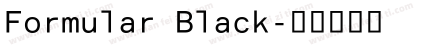 Formular Black字体转换